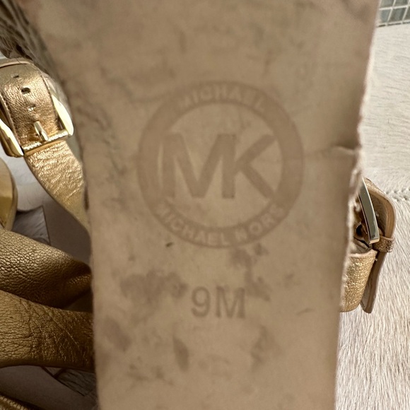 Gold Wedge Sandals - Picture 5 of 6